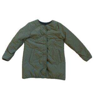 Koolaburra by UGG Reversible Maya Quilted Sherpa Jacket Olive Cream